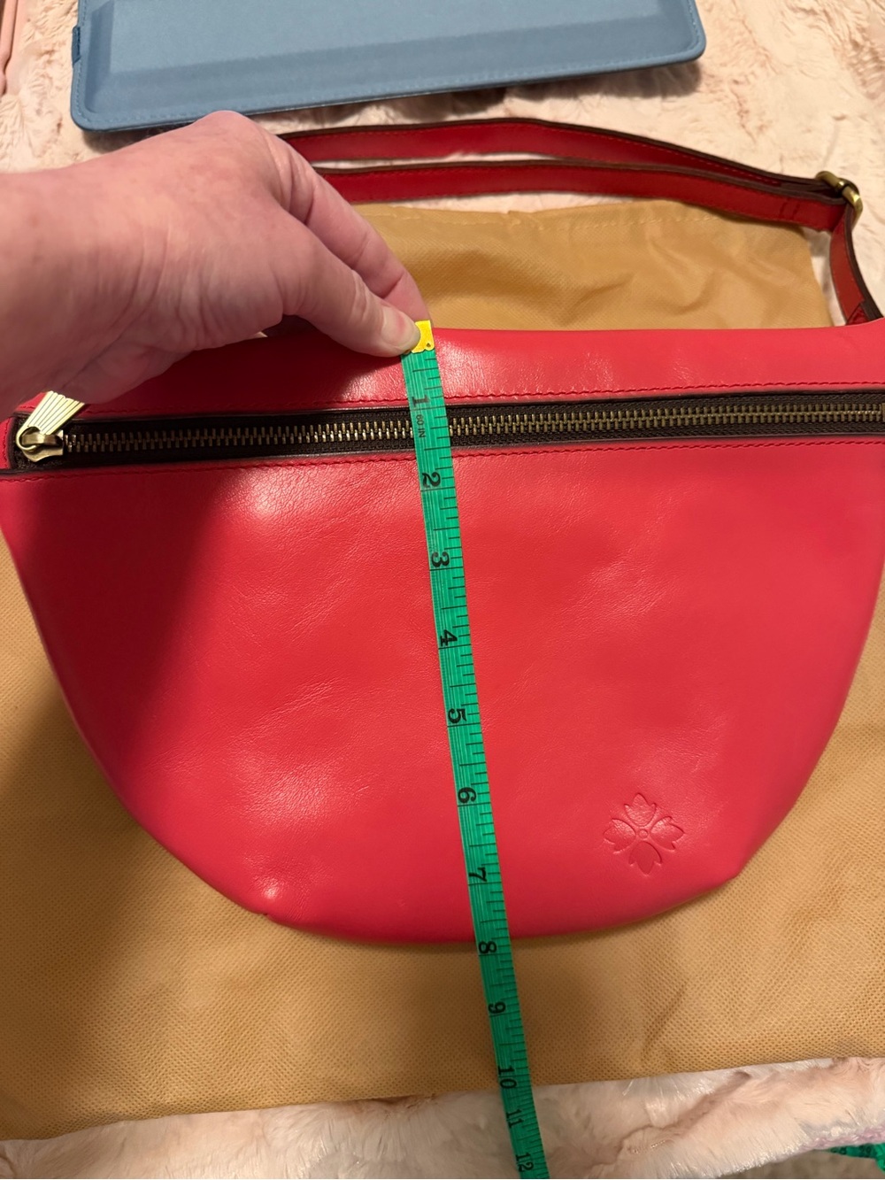 Women’s Patricia Nash Red Leather Crossbody/Belt Bag with adjustable strap NWOT - Picture 5 of 9